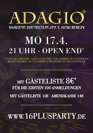 Adagio Club Berlin / Montag, 17. April 2017