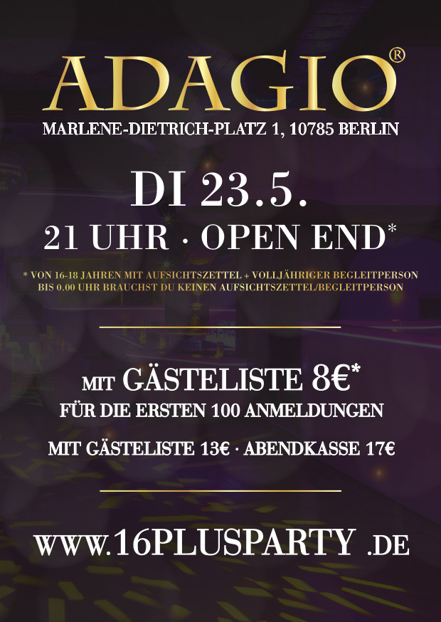 Adagio Club Berlin / Dienstag, 23. Mai 2017