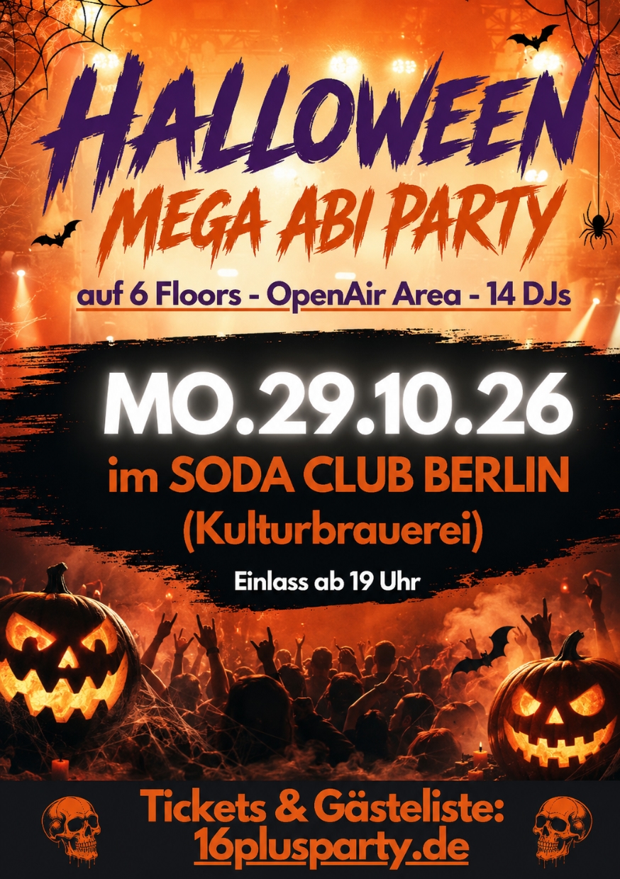 HALLOWEEN PARTY @ SODA CLUB, 28.10.2026
