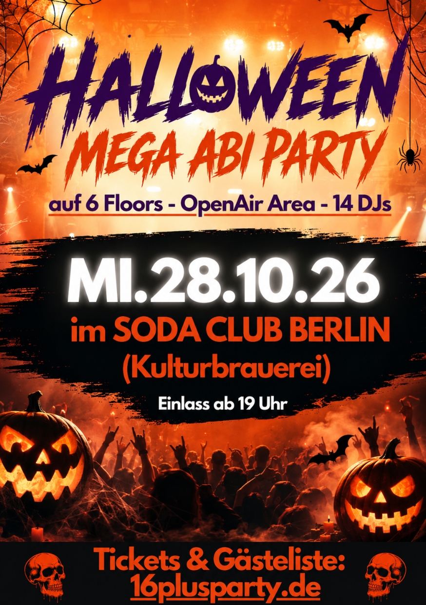 HALLOWEEN PARTY @ SODA CLUB, 28.10.2026